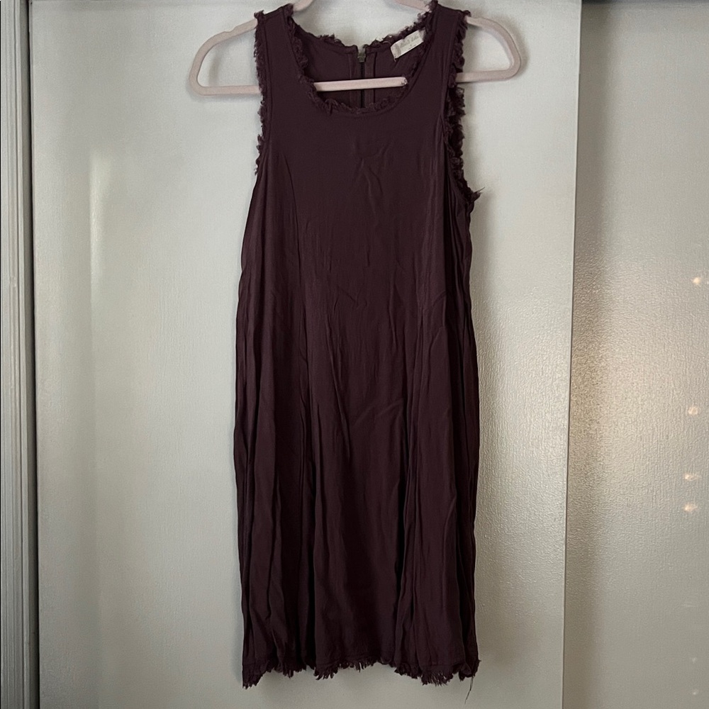 Altar'd State Purple Frayed Edge Dress
